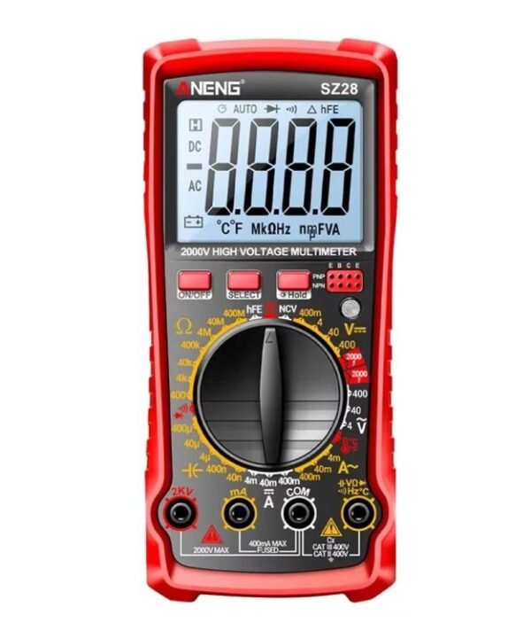 ANENG 2000V High Voltage High Precision Photovoltaic Digital Multimeter, SZ28 Red, SZ28 Black