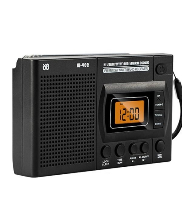 FM/AM/SW Full-Band Portable Clock LCD Clock Control Radio Player, For EU, For US