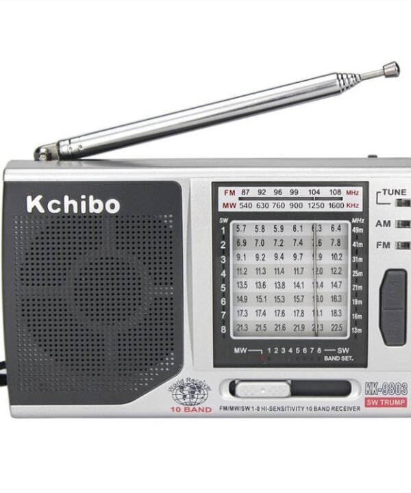 Kchibo 10-Band AM/FM/SW Portable Radio with High-Fidelity Speaker Compact Mini Multi-Band Receiver, KK-9803