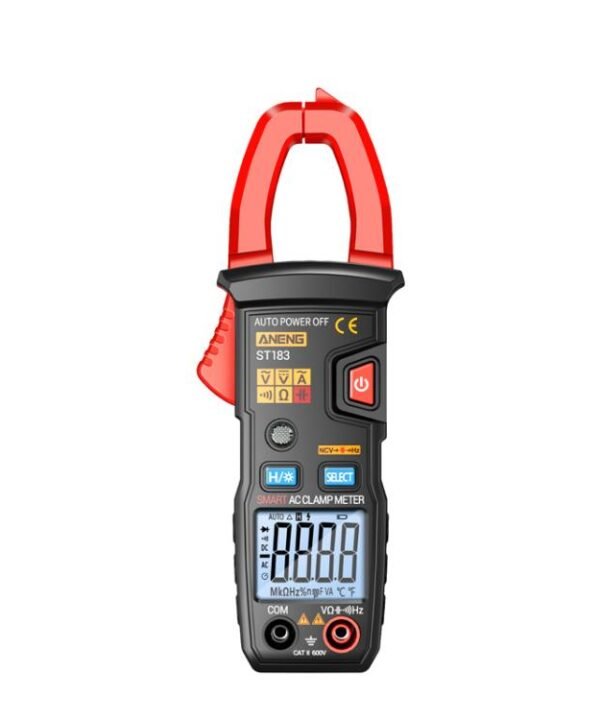 ANENG ST183 600A Digital Clamp Meter With NCV, 4000 Counts, Tests Continuity/Resistance/Capacitance/Diode, Audible & Visual Alarm