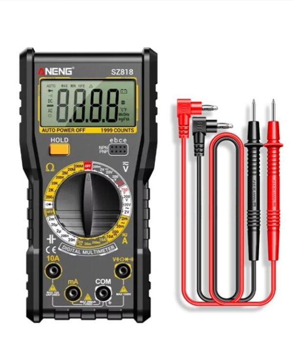 Digital Multimeter with NCV Detection Voltage Tester for AC/DC Current/Voltage, hFE Triode, and Capacitor Test Tool, ANENG SZ818, ANENG SZ818 Pro  Rechargeable