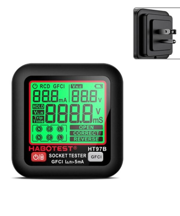 HABOTEST Digital Display Intelligent Electrical Test Socket, HT97B US Plug, HT97D EU Plug, HT97E UK Plug