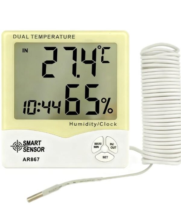SMART SENSOR High-Precision Electronic Thermo-Hygrometer With Probe