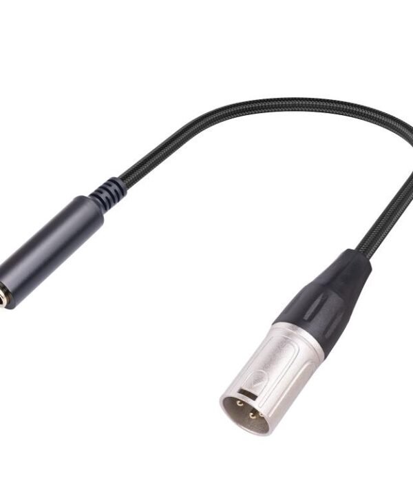 6.35mm Female to XLR Male to 1/4 inch TRS Audio Adapter Cable, 6.35mm Female to XLR Male