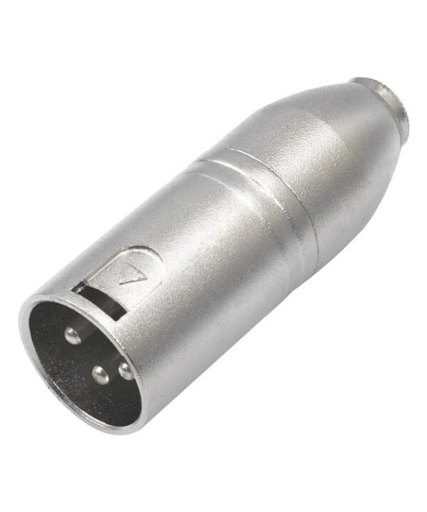 Metal Housing 3.5mm Female 1/8 TRS to Carnott Male XLR Male Audio Adapter
