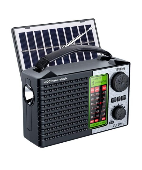JOC TG-099BT-S Full-Band Solar Radio With Flashlight Portable Bluetooth Radio, JOC TG-099BT-S