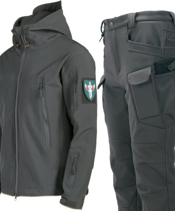 Sharkskin Softshell Fleece-lined Waterproof Windproof Cycling Hiking Suit, L, XL, XXL