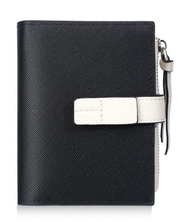 Baellerry N7101 Women Compact Snap Closure Wallet Multiple Card Slots Zippered Coin Pocket