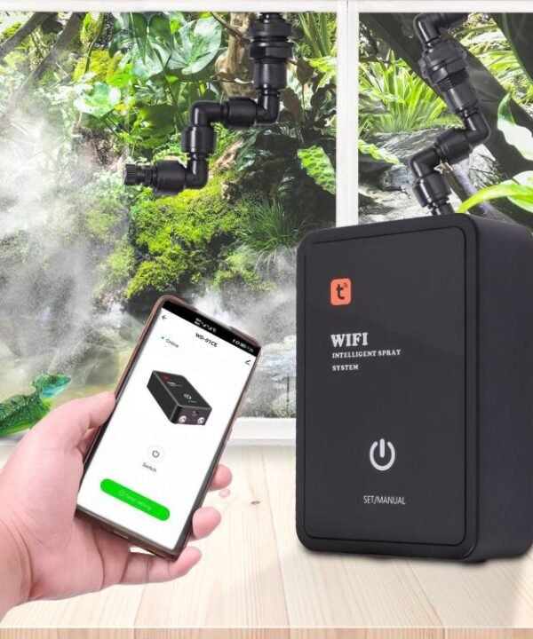 WiFi Misting System For Rainforest Vivariums Smart Timer Control Via Tuya App Low Noise Spray Kit, EU Plug, US Plug, UK Plug