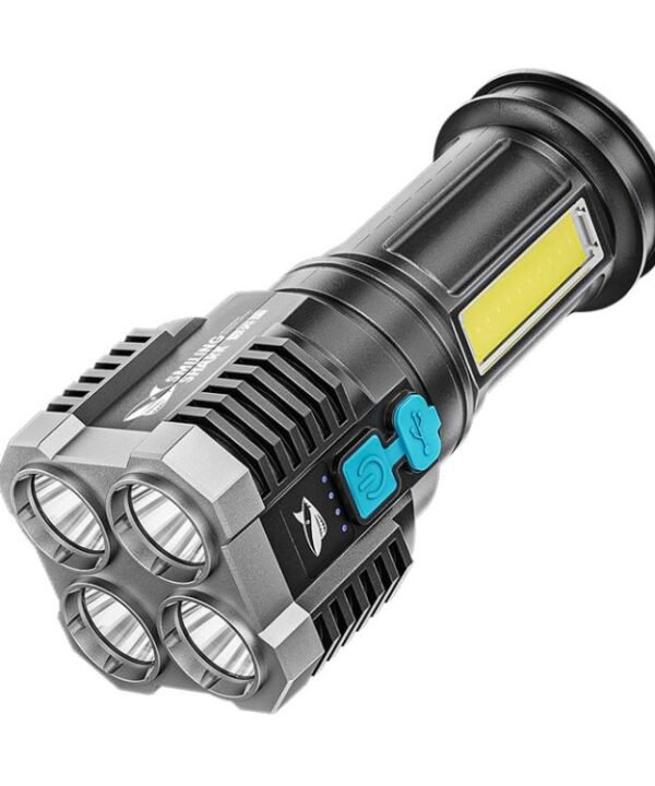 SMILING SHARK 863B Outdoor High-Brightness Portable Flashlight LED Torch With Side Light, 863B