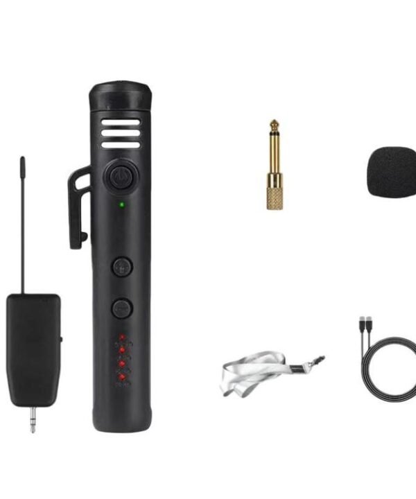 DIYO-1136 Handheld Wireless Condenser Microphone With Power Display Teaching Microphone & Voice Amplifier, 1 in 1 6.5mm, 1 in 2 6.5mm, 1 in 1 3.5mm, 1 in 2 3.5mm