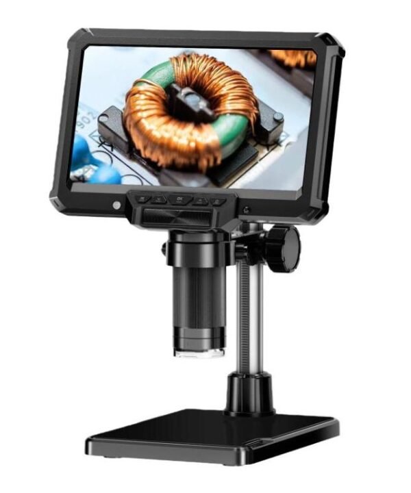 MK7 7 Inch Rotatable HD Display Digital Industrial Microscope Repair & Inspection Tool, Without Light, With Light
