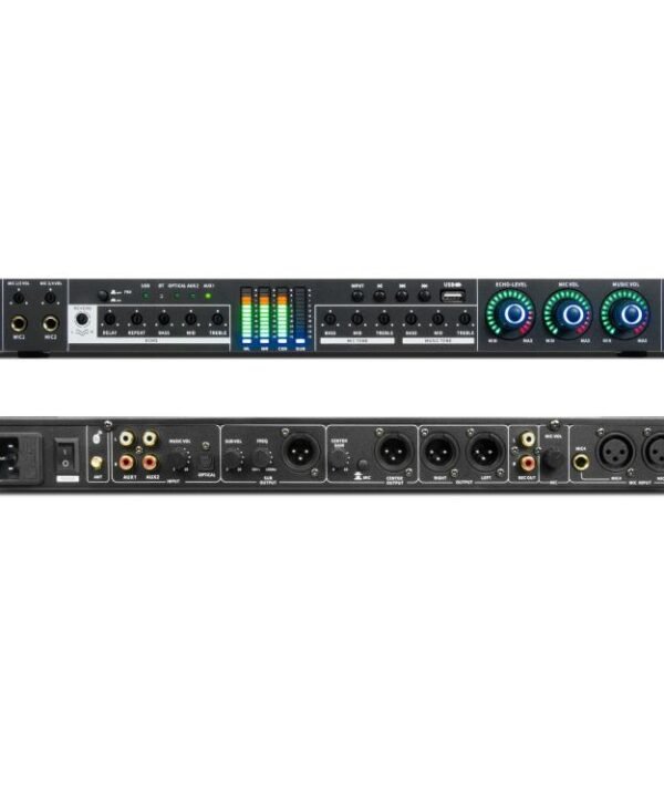 FX12L Preamp Effects Processor Bluetooth USB Home Stage Feedback Suppression Anti-Howling Processor, US Plug, EU Plug, UK Plug, AU Plug