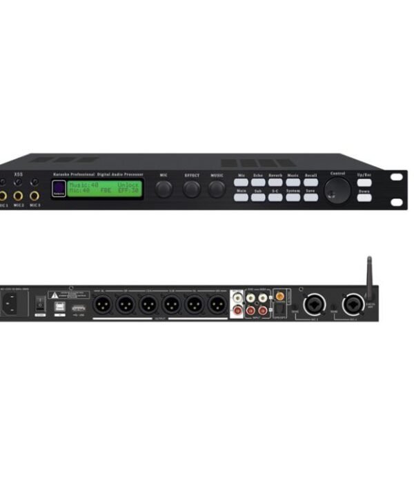 X5S Digital Effects Processor With Feedback Suppression Anti-Interference Treatment Reverb Equalization Adjustment, US Plug, EU Plug, UK Plug, AU Plug