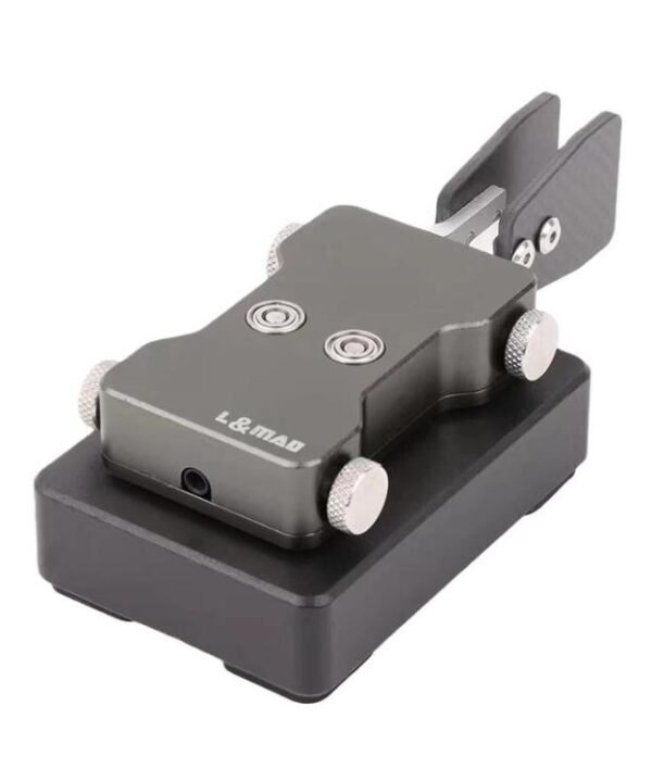3.5mm Audio Dual-paddle Automatic Key Shortwave Radio Morse Code, Titanium Gray, Blue, Red