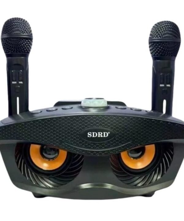 SDRD SD306S Wireless Bluetooth Speaker With Dual Microphone Portable Karaoke Machine For Singing & Live Stream