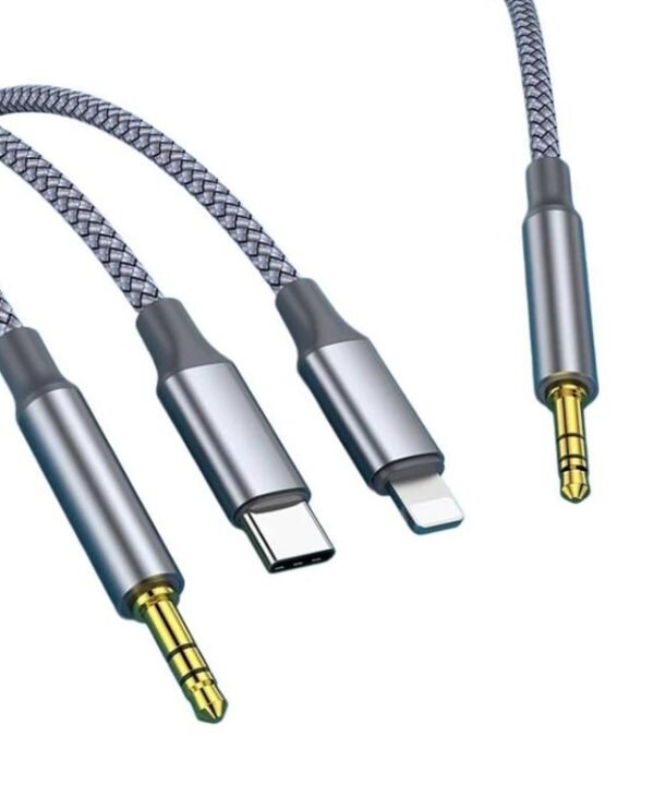 3 In 1 3.5mm Audio Cable Speaker Adapter, 1.3m, 2m