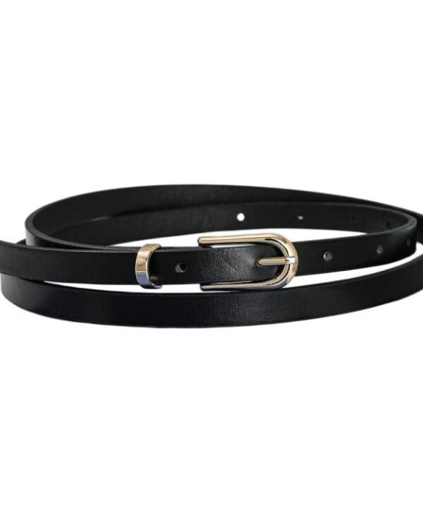 Women Jeans PU Leather Belt Dress Decoration