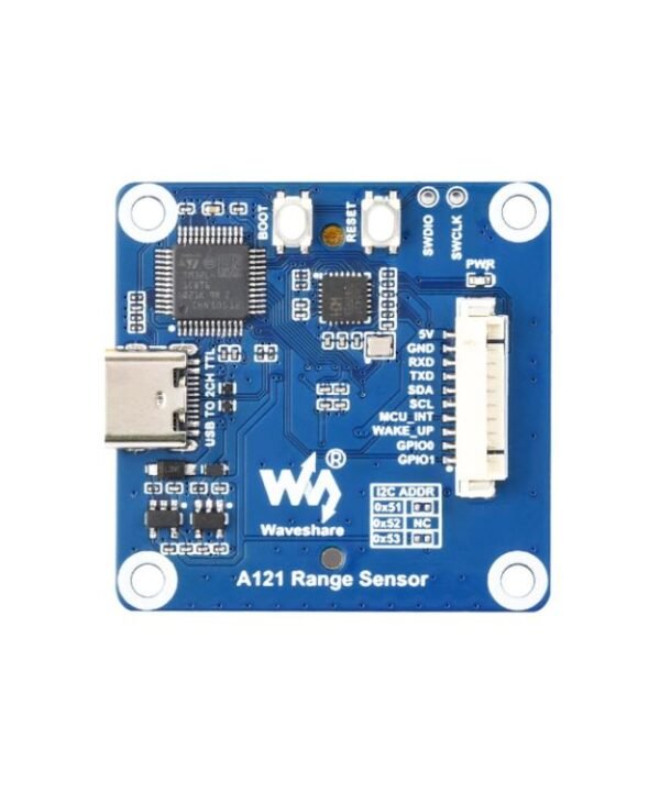 WAVESHARE 60GHz Millimeter-Wave Micro-Motion Sensing Radar Module, Without Base, With Base