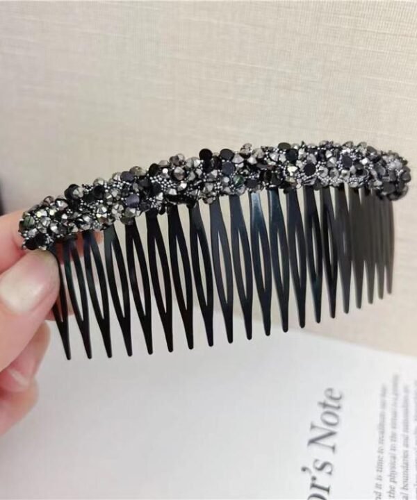 Sparkly Hair Clip Slide Comb for Bangs and Flyaways Shiny Hair Finisher for Forehead, Sides, and Back of Head