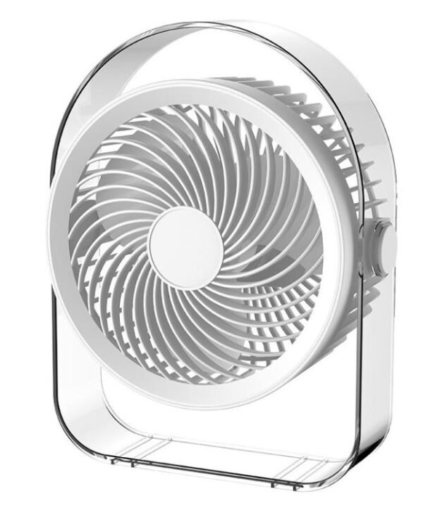 Dormitory Outdoor Desktop Night Light Silent Fan With Night Light, White Direct Plug, Purple Direct Plug, White Rechargeable, Purple Rechargeable