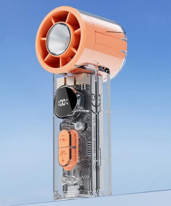 S8 High-Speed Ice Cooling Fan Digital Display Quiet Handheld Fan