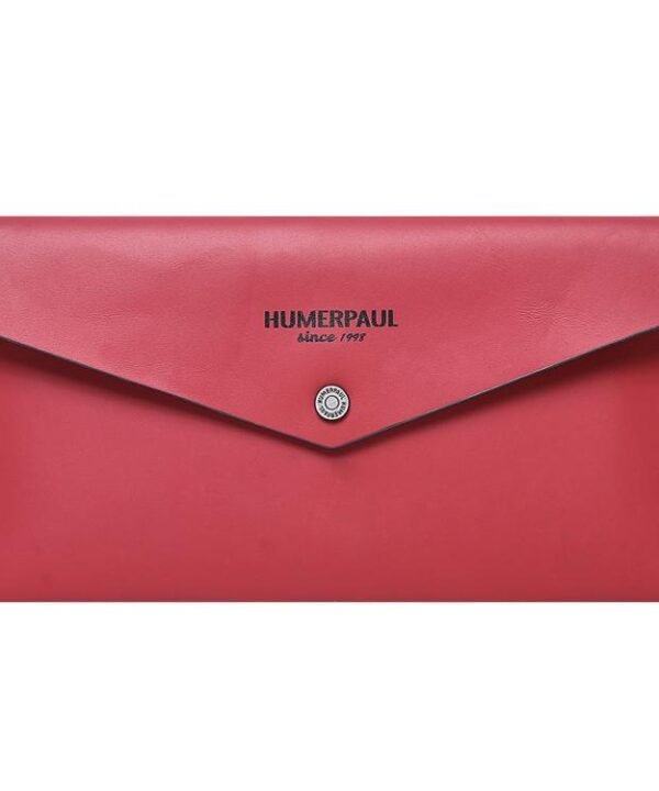 HUMERPAUL HU112 Leather Passport Pouch EnvelopeStyle Business Card Holder
