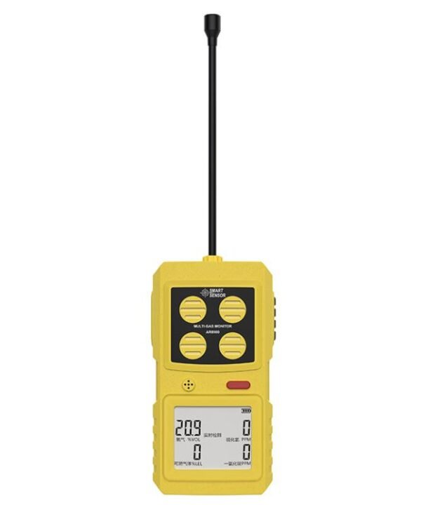 SMART SENSOR 4 In 1 Oxygen/Hydrogen Sulfide/Carbon Monoxide Gas Detector, AR8900