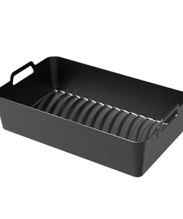 Silicone Air Fryer Liners for Ninja Foodi Dual AF500 / DZ071 Reusable Rectangular Baking Tray with Handles, Integrated Model, 2-in-1 Model