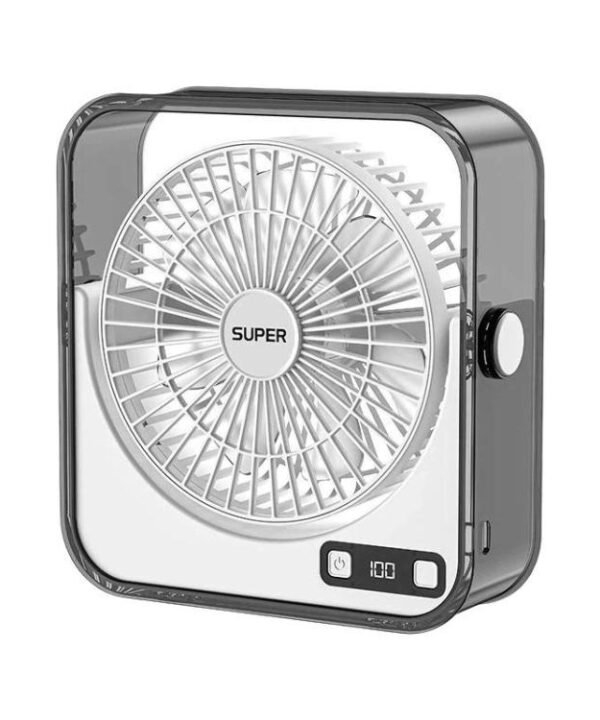 F2 Desktop Quiet Fan With 100-Speed Stepless Speed Control Smart Digital Display Fan With Light