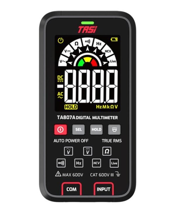 Digital Fully Automatic Smart Burn-Proof Multifunction Large-Screen Multimeter Voltage Resistance Frequency Tester, TASI TA807A, TASI TA807B With Capacitance Test