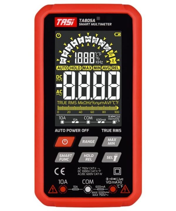 Large Screen Digital Fully Automatic Smart Multimeter, TASI TA805A Battery-powered, TASI TA805B Rechargeable