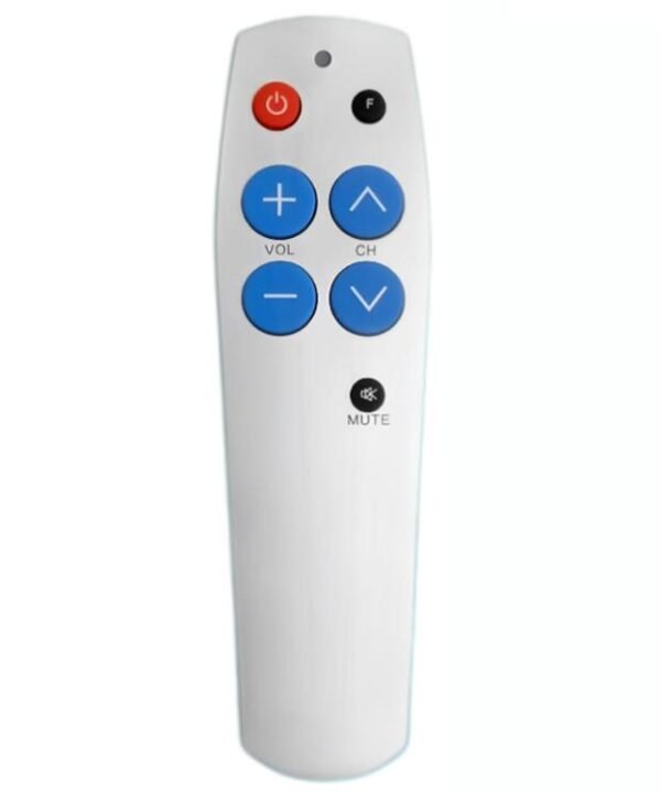 7-Key Universal Learning Remote Control For Seniors Large Buttons Easy To Use IR Remote For TV/STB/DVD/DVB/HiFi, Silver, Black, Backlit Edition