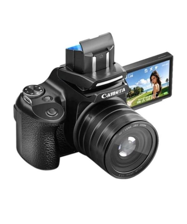 4K Flip-Screen High-Definition Waist-Level Viewfinder SLR Digital Camera, DC207, DC20 + Flash + CPL Lens + Lens Hood + Handheld Tripod