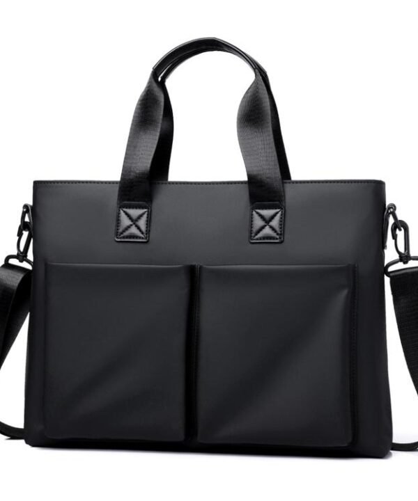WEIXIER Men Briefcase Laptop Bag Waterproof Business Messenger Bag with Luggage Strap