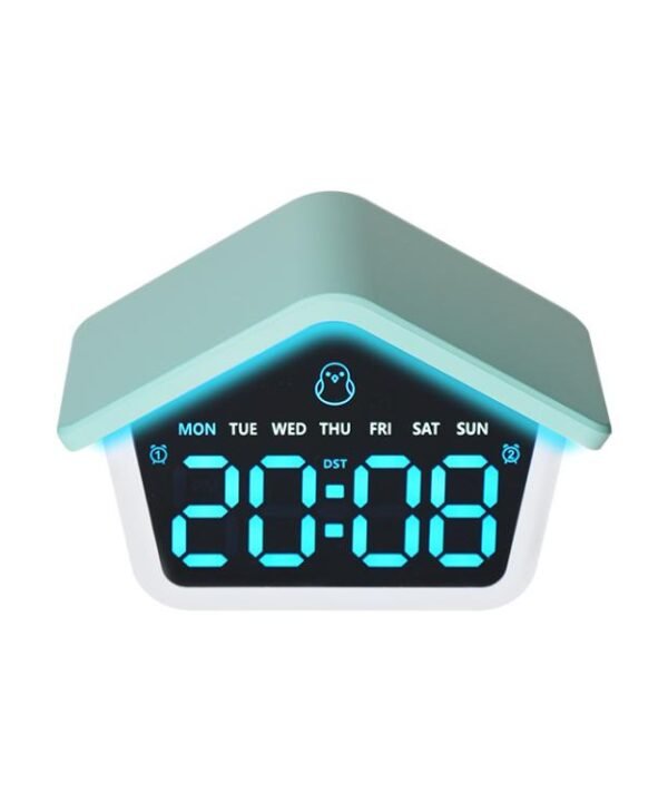 Atmosphere Cabin Digital Alarm Clock With 8-Color Night Light LED Desktop Clock With Snooze, DST, Adjustable Brightness