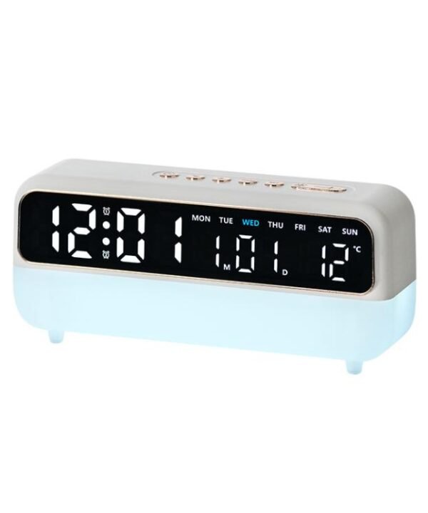 Multi-Function Digital Alarm Clock With Dimmable Night Light, Date/Weekday/Temperature, Dual Alarms, Timer Function, USB Charging Port