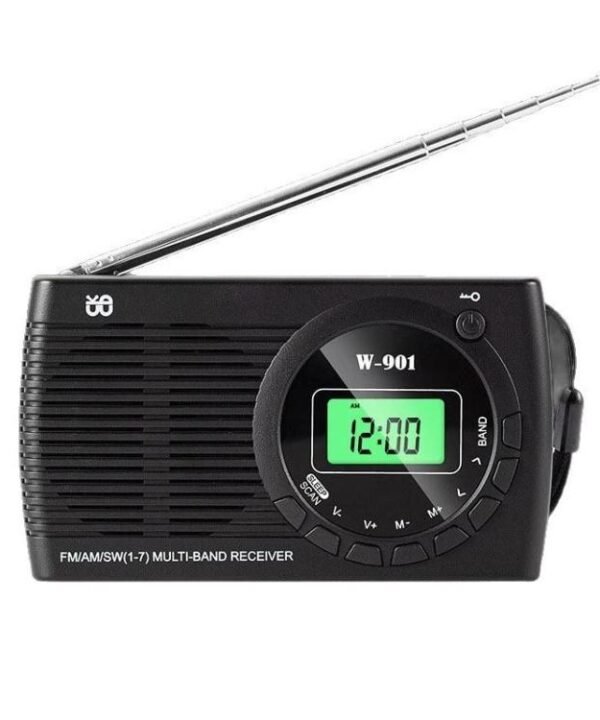 FM/AM/SW Multi-Band LCD Screen Clock-Controlled Stereo Radio, For EU, For US