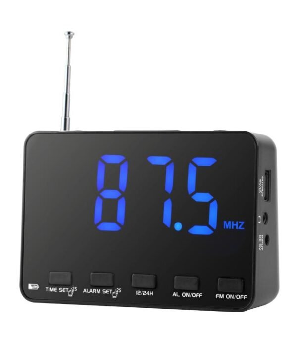 WDK Single-Band FM Digital Extra-Large Screen Display Alarm Clock Radio, For EU, For US