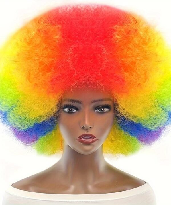 Jumbo Afro Wig Oversized 22 inch Clown Wig for Adults Men Women Extra Large 70s Disco Costume Wig