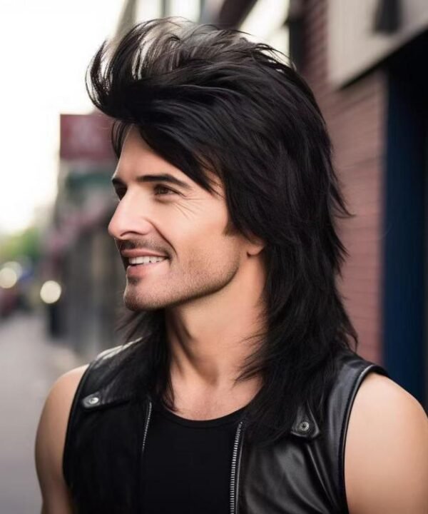 Men Side-Parted Short Hairstyle Heat-Resistant Fiber Wig