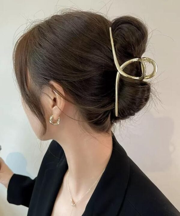 Metal Hair Claw Clips Women Large Hair Clips for Thick Hair Non-Slip Strong Hold Hair Catch Barrette Jaw Clips, 11.5cm Gold, 13.5cm Gold, 11.5cm Gray Black, 13.5cm Gray Black, 11.5cm Silver, 13.5cm Silver