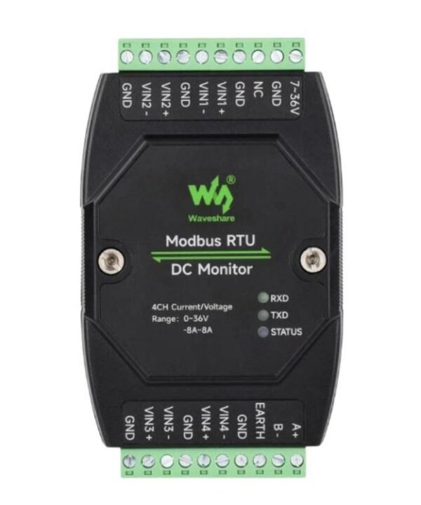 Industrial 4-Ch DC Monitoring Module, 16-Bit High-Precision Acquisition, Supports Voltage And Current Measurement, Modbus RTU Protocol, 33931