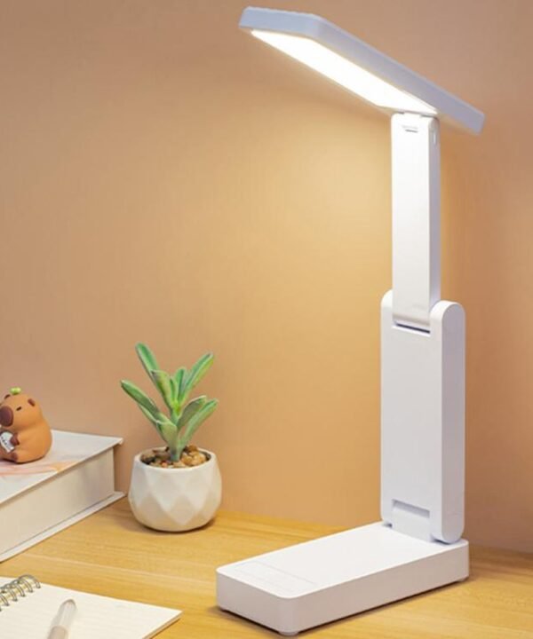 Xiajule Touch Control Rechargeable Folding Desk Lamp, Eye Protection Portable Lamp For Student Dormitory, No Clock, With Clock