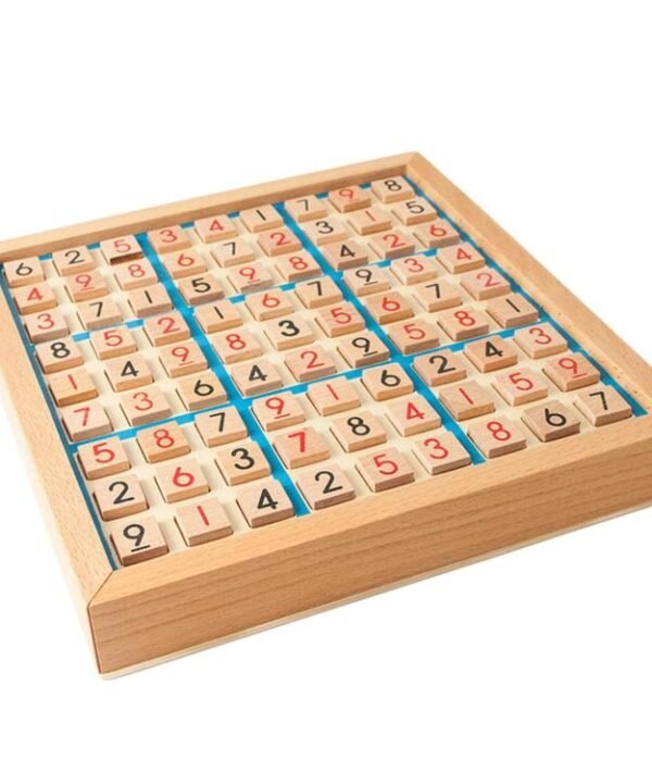 Wooden Number Place 9x9 Grid Game Board, Educational Tabletop Game For Kids & Adults To Cultivate Logical Thinking