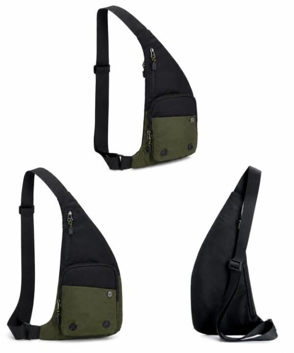 Crossbody Bag Color-Blocked Waterproof Sports Casual Chest Bag