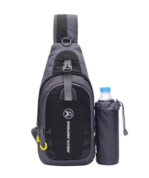 JUNLETU 1028 Outdoor Water Bottle Chest Pack Nylon Waterproof Travel Shoulder Bag