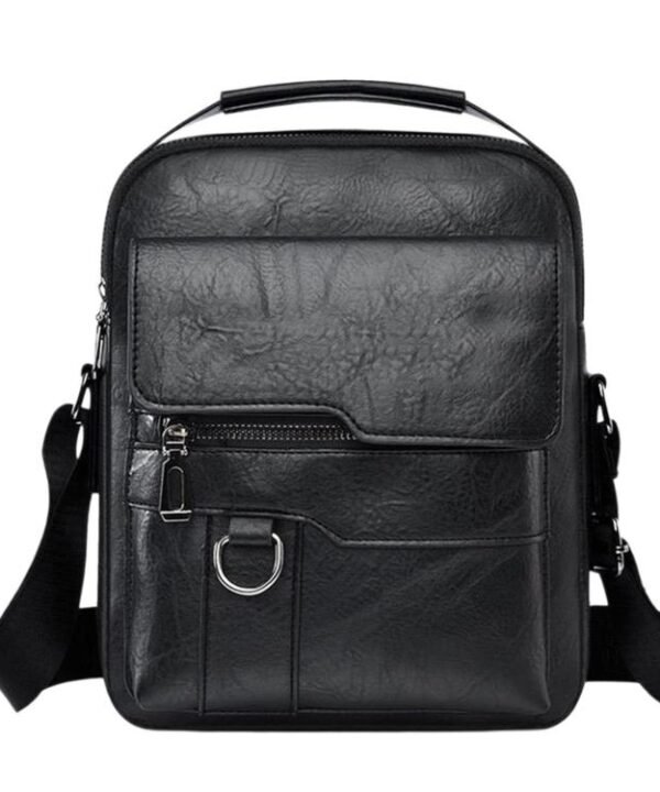Men Large-Capacity Handheld & Crossbody Bag, Casual Vertical Briefcase