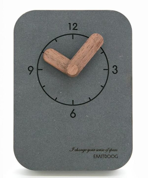 wozoom Silent Desk Clock Small Wooden Table Wall Clock