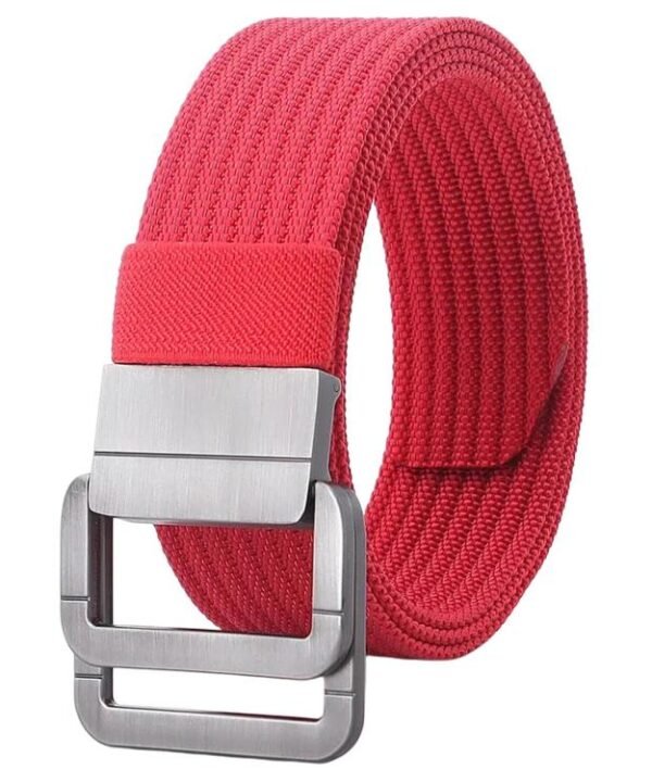 Casual Nylon Belt With Automatic Alloy Buckle Men Women Belt, 120cm